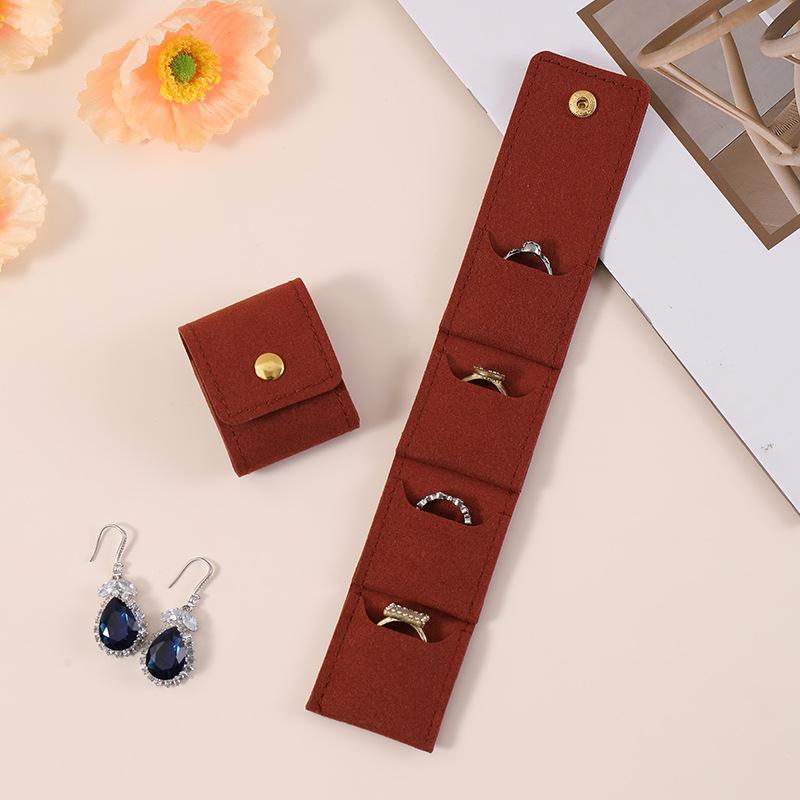 4 Fächer Schmuckaufbewahrungstasche Tragbare Mini-Schmucktasche Ohrringe Halskette Ring Organizer Tasche Reise Schmuckaufbewahrungskoffer