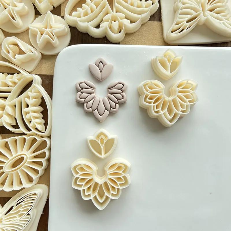 Flower Daisy Cutter Tiles Cutter European Retro Polymer Earring Mold Handmade Craft Clay Tool for Jewelry Pendant Making