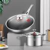 KOMBBACH 2-Piece 304 Stainless Steel Non-stick Cookware Set