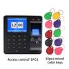 Biometric Fingerprint Access Control Intercom Time Attendance Machine Digital Electric RFID Code System For Door Lock Keys Tags