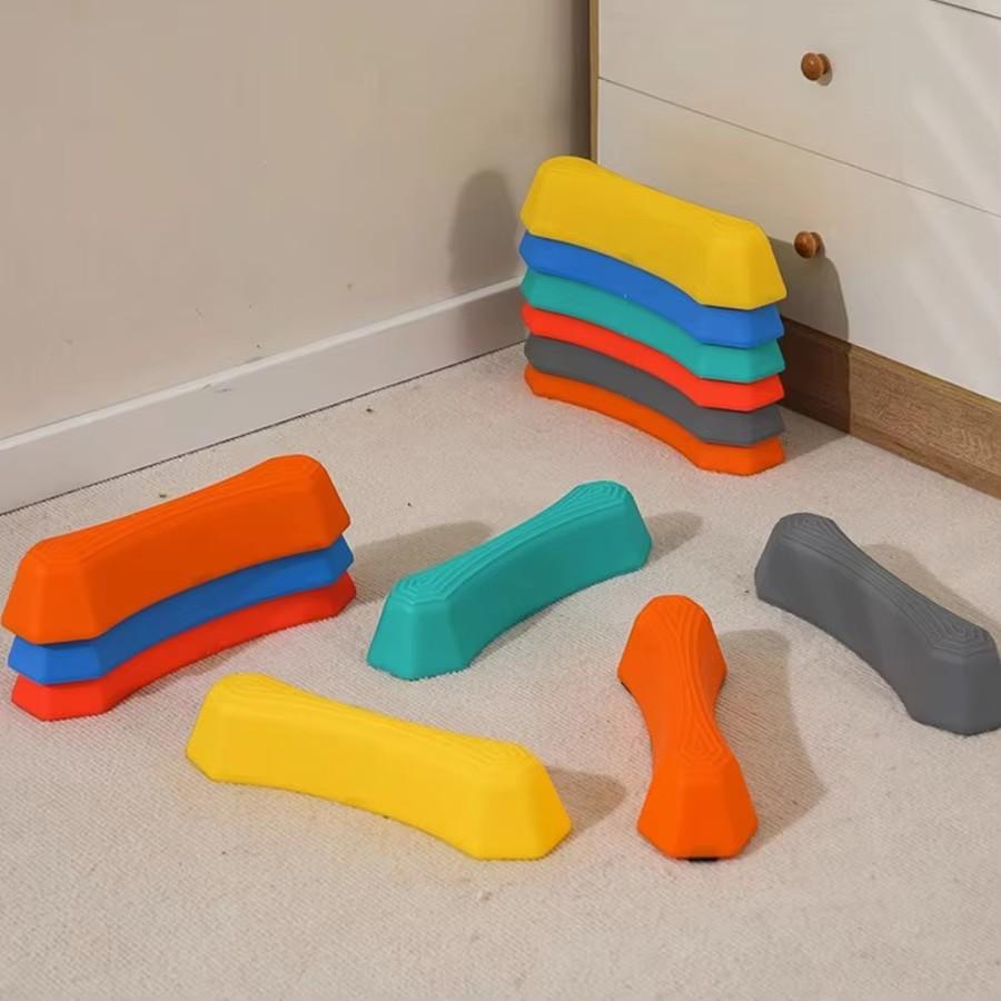 Rainbow Funy Stepping Stones for Kid Non Slip Textured Sensory Stepping Stones Portable Obstacle Course for Indoor Outdoor Play