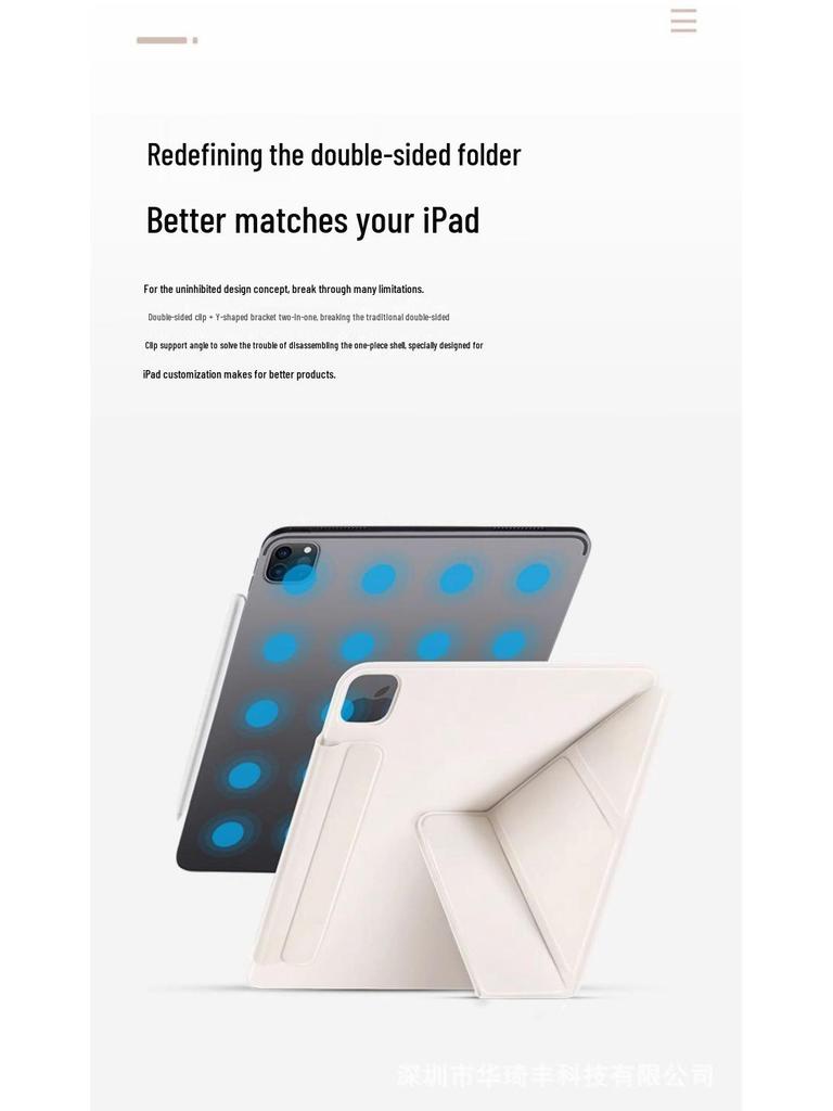 2025 iPad A16 Schutzhülle: 3-Fach Air6, Magnetisch, Rahmenlos, Ultradünn, Doppelseitiger Clip, 11 Zoll