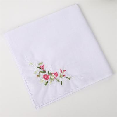 35cm 60er Baumwolle besticktes Taschentuch einfarbig Damen hochwertiges Baumwolltaschentuch Weihnachtsgeschenk Hochzeitsbedarf