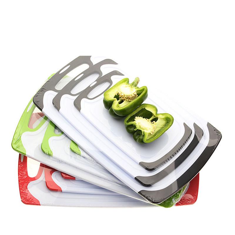 Thickened Household Cutting Board Set of Three Practical Fruit Chopping Board Kitchen Non-slip Rectangular Cutting Board чёрный