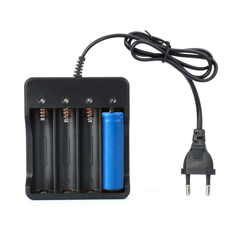 Portable DC 4.2V 1200mA Smart Charger 4 Slots For 18650 Rechargeable Lithium Battery Torch Flashlight With LED Indicator EU Plug EU