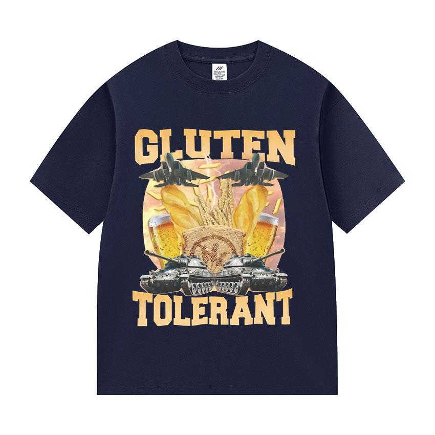 Creative Gluten Tolerant Funny Meme Tee Shirt Men Women Vintage High Quality Fashion Tshirt Tops 100 Cotton Oversized T Shirts