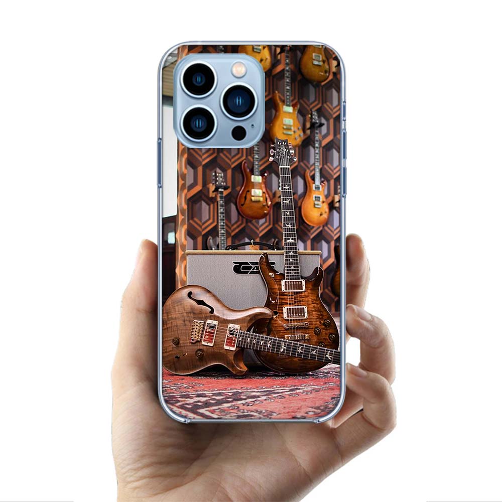 Retro Rock Music Electric Guitar Cases Phone Case For Iphone 17E 16E 17 Air 16 Pro Max 15 Pro 14 Plus 11 13 12 Mini Cover Cases