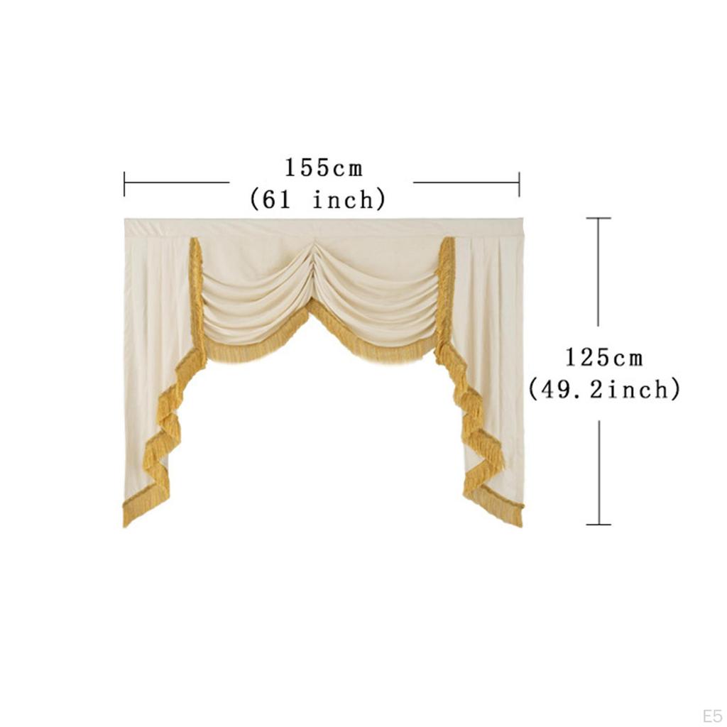 Thermal Rod Pocket Valance Curtain for Darkening Nursery Window Decor