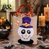 Biodegradable Halloween Bags Trick or Treat Bags, Kids Candy Non Woven Pumpkin Ghost Bat Tote, Reusable Goodie Spooky Party Favor Gift