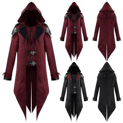 Cosplay Costume European and American Medieval Halloween Retro Stitching Jacket Male Gothic Dark Costume