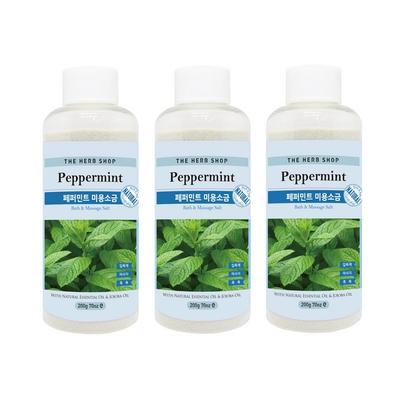 The Herb Shop Peppermint Massage Beauty Salt, 200g, 3 Pieces