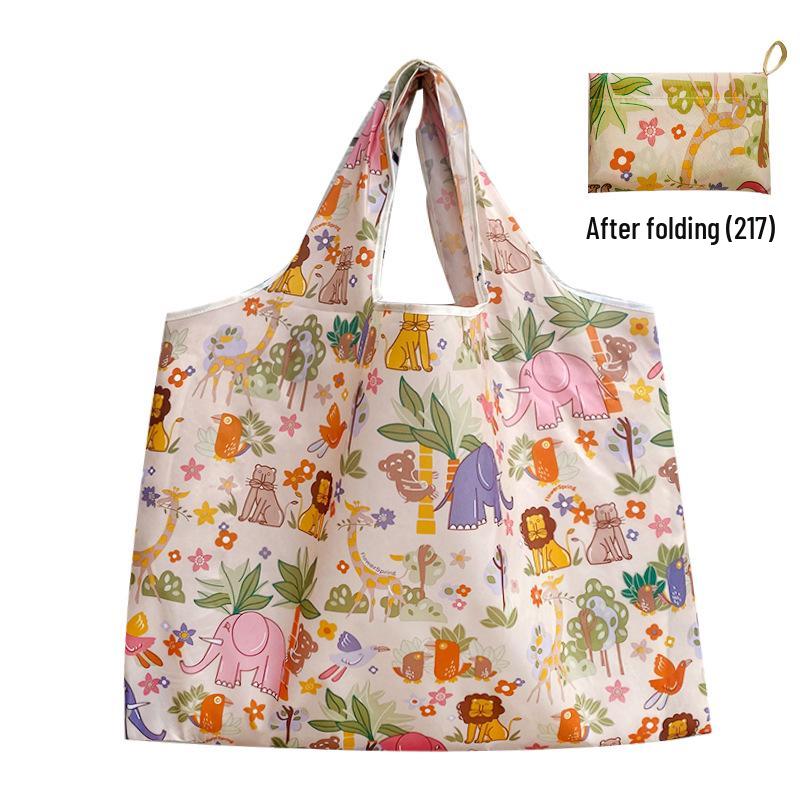 Foldable Tote Bag for Groceries - Large Capacity, Southeast Asian Print