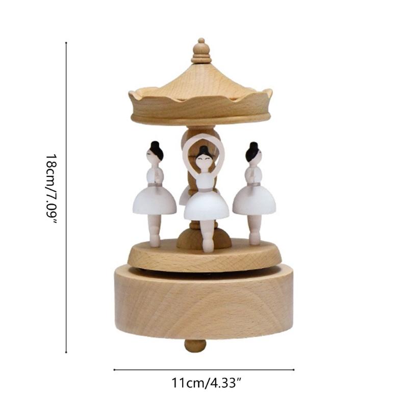 Rotating Ballet Dance Music Box for Children Girls Favor Tabletop Decoration Music Box for Living Room Bedroom Office