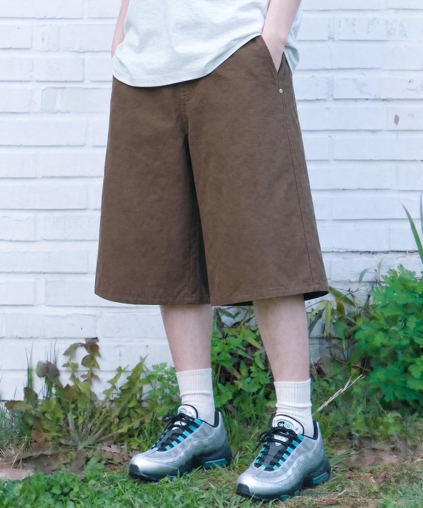 FILLUMINATE Twill Cotton Bermuda Shorts - Brown
