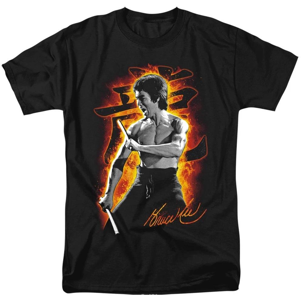 

Bruce Lee Dragon Fire Men s T-Shirt S-5XL Officially Licensed Tee S