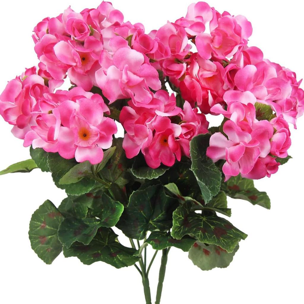 Best-selling Silk Begonia & Geranium Fake Flowers for Weddings and Home Decor
