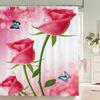 Flowers Pattern Shower Curtains Bath Curtain Waterproof Bathroom 3D Print Decor With Hooks Washable Fabric 180*180 Bath Screen
