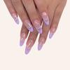 Lavender Simple Double French Wear Nail Art Finished Fake Nail Art Nail Art Patch Nail Art Patch Nail Patch