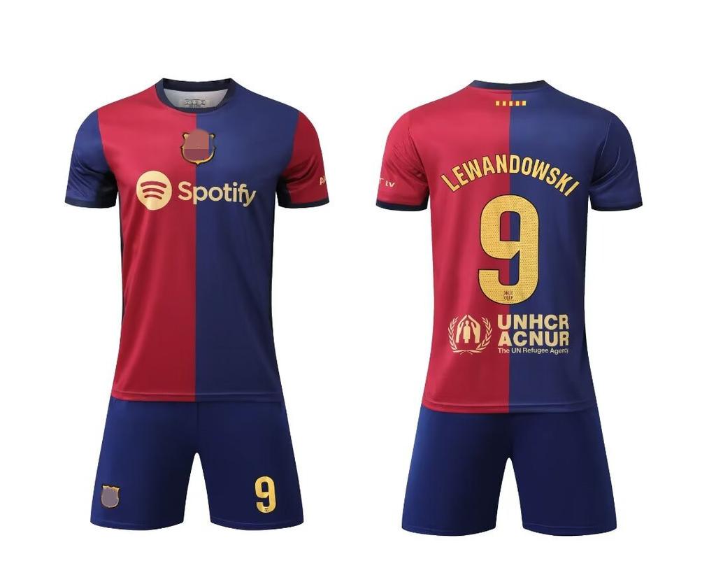 24-25 Ba S Home No. 9 Club Football Suit Children'S Clothing Adult Suit Size 14-3Xl