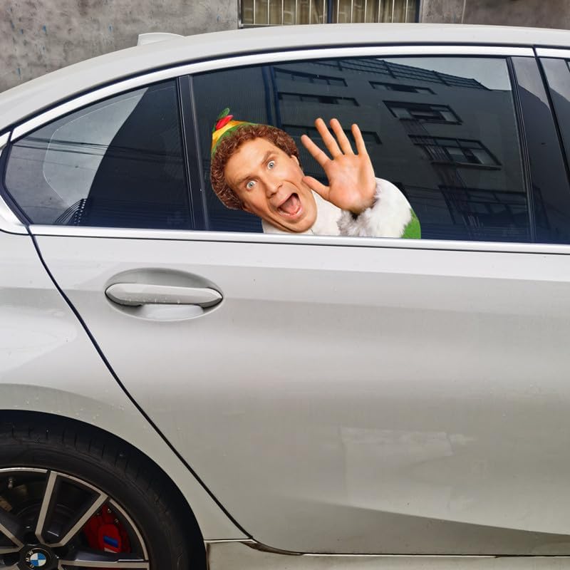 Buddy The Elf Excited Sticker, Funny Christmas Window Sticker Car Sticker Window Decal Wall Art