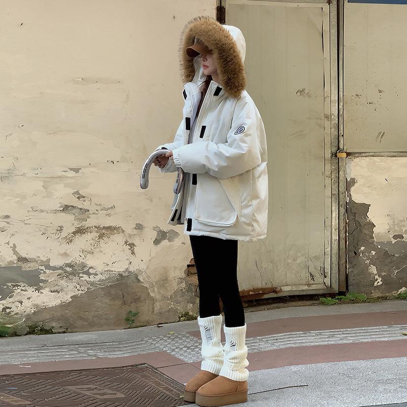 

Пай преодолеть оснастку вниз хлопчатобумажная одежда женская новая высококлассная дизайнерская нишевая куртка оверсайз XXL