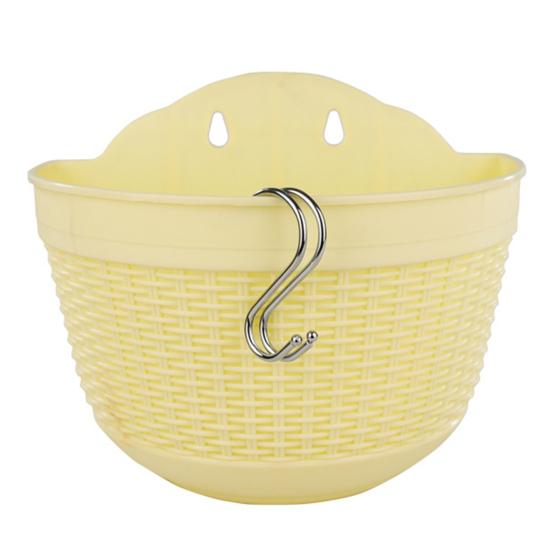 Plant Hanging Basket Wall-mounted Semi-circular Shape Resin Portable Flower Pots for Home