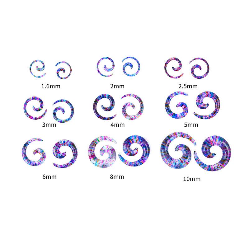 Acrylic Heart & Triangle Ear Plugs – Colorful Piercing Jewelry In Multiple Sizes