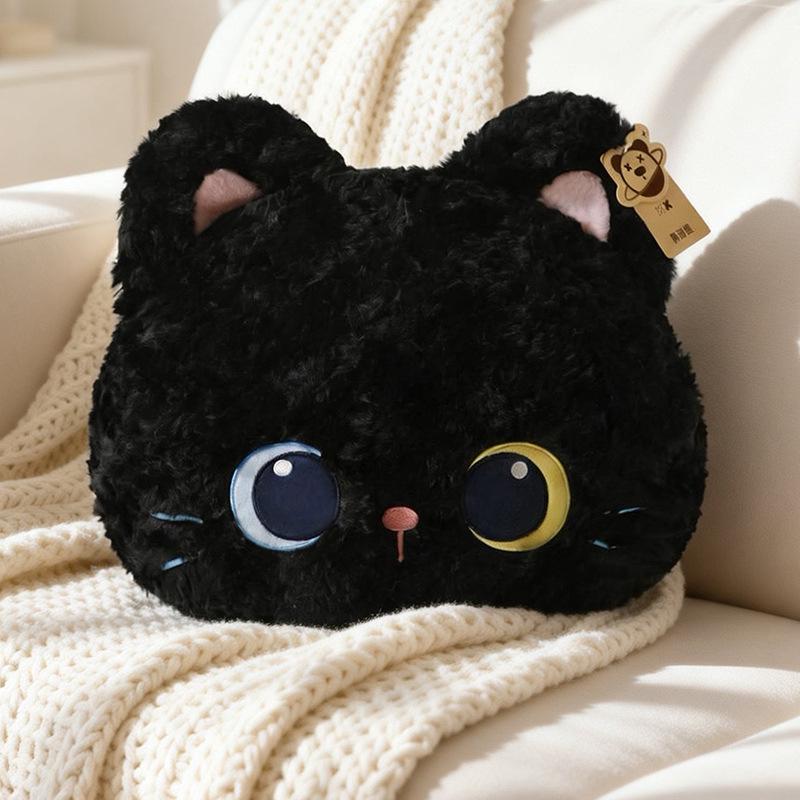 Black Cat Plush Toy: Cute Snot Bear Series Lumbar Cushion & Children's Pillow
