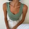 Damen Sommer Mode Einfarbig Enganliegende Kurzarm Top Ärmellos Weite Ärmel Pullover Tank Top