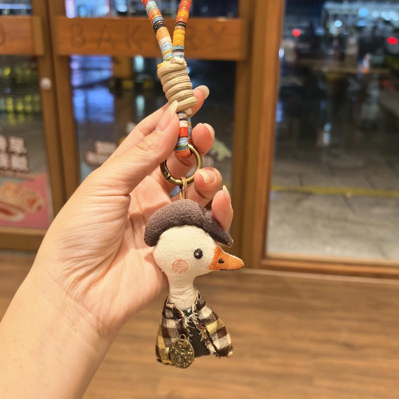 Handmade Animal Keychain Cartoon Key Ring Pendant Fashion Bag Charm Gift for Women Kids