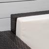 Single Seater Rattan Chair, PE Wicker Garden Armchair with 10 cm Thickened Cushion, All-Weather Rattan Garden Chair with Armrests, Brown