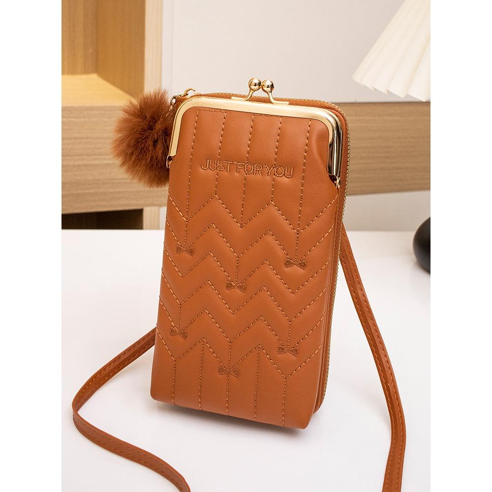 Rhombus Mobile Phone Bag New Xiaoxiangfeng Women's Bag Single Shoulder Oblique Span Bag Simple Bag Women's Versatile Clip Bag