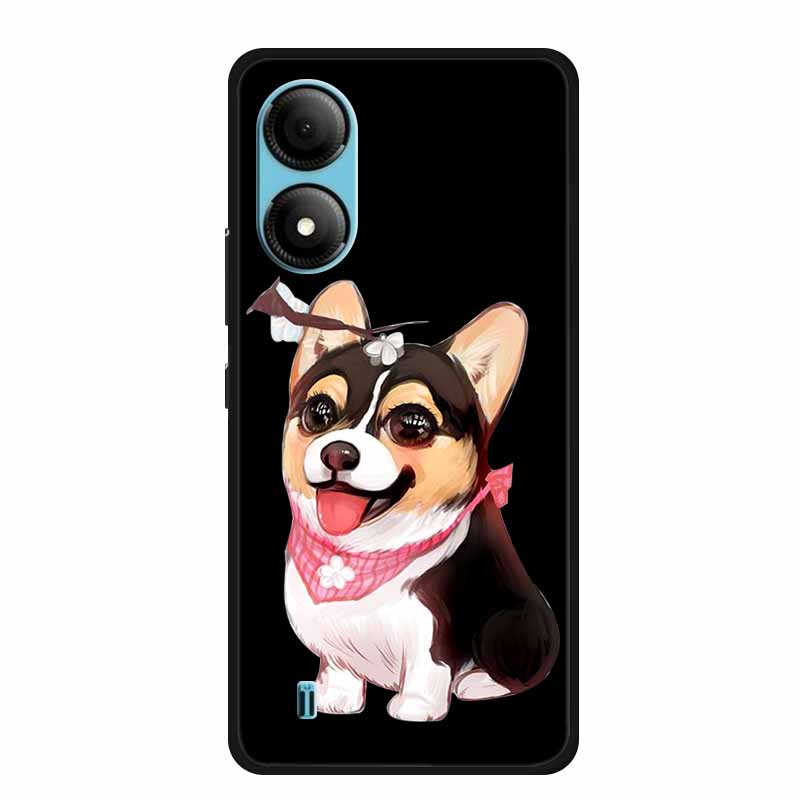 Funda For ZTE Blade A33S Case Cute Cartoon Cat Black Silicone Soft Phone Case For ZTE A33S Back Cover Case A 33 S 33s Coque Capa