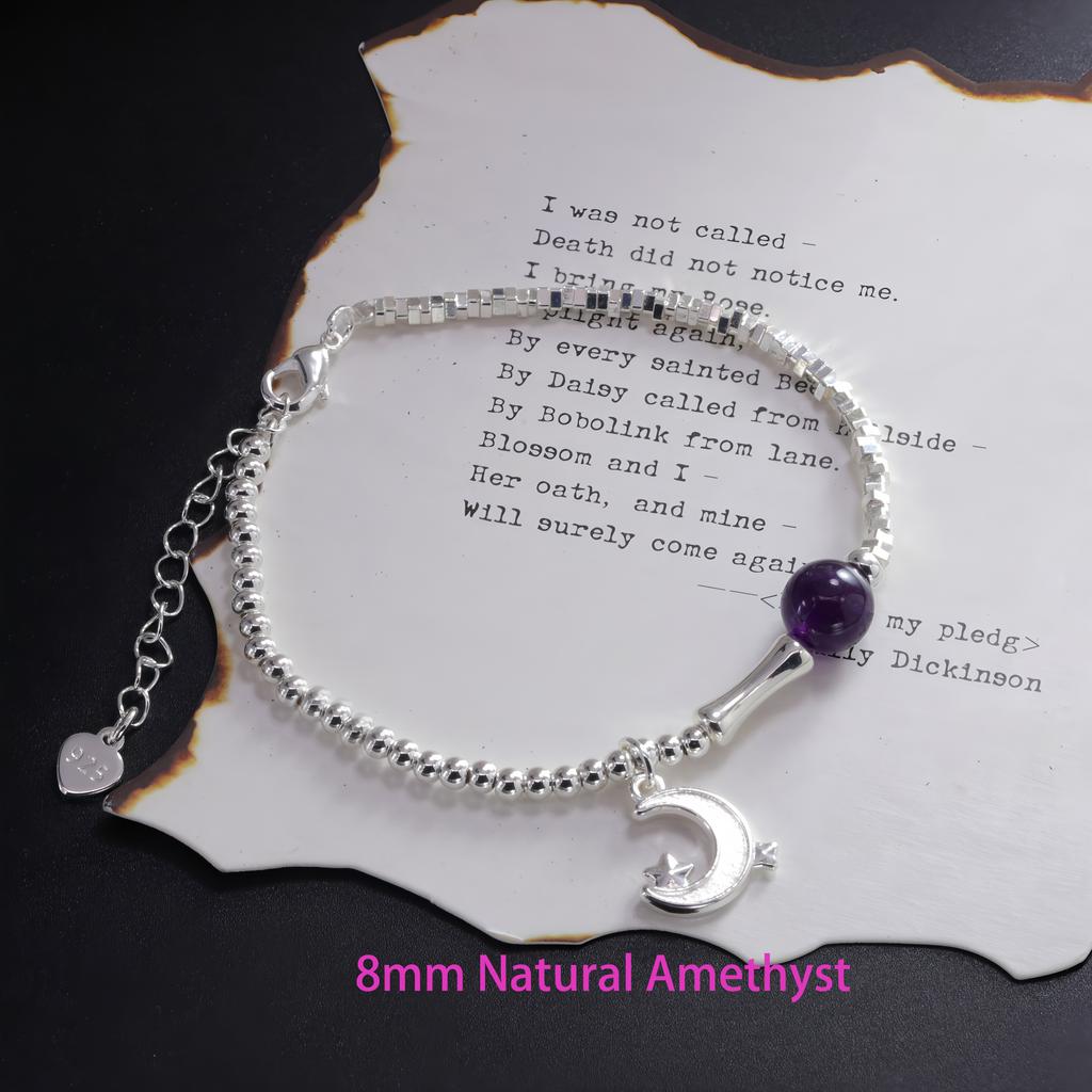 VENTFILLE 925 Sterling Silver Star Bracelet Fashion Korean Five-pointed Star Crystal Double Bracelet