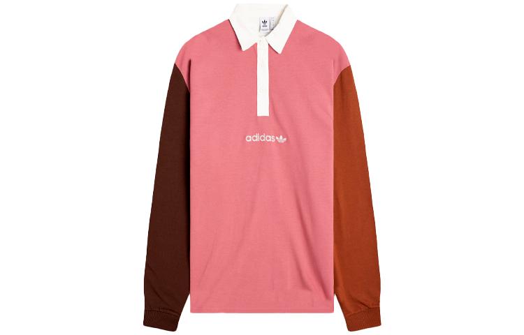 Adidas Originals Polo Shirts Women s Pink Polo Collar Moderate Straight Fit H33328 38