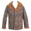 RRL Domestic Genuine Shearling Toggle Mouton Leather Coat M BrownUsed