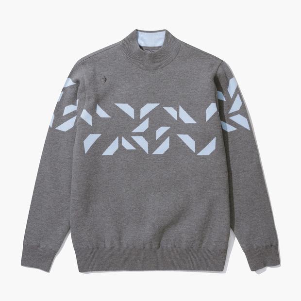 LECOQ GOLF Men'S Round Sweater With Hem Pattern Point (Go421Mkpn3)