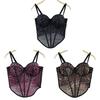Slim Fit Leopard Print Fishbone Camisole Buckle Elegant Suspender Vest Sleeveless with Padded Cups Slim Leopard Corset Ladies
