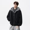 Men's American Style Fur Collar Winter Jacket - High Street Fashion Warm Hooded Cotton Coat