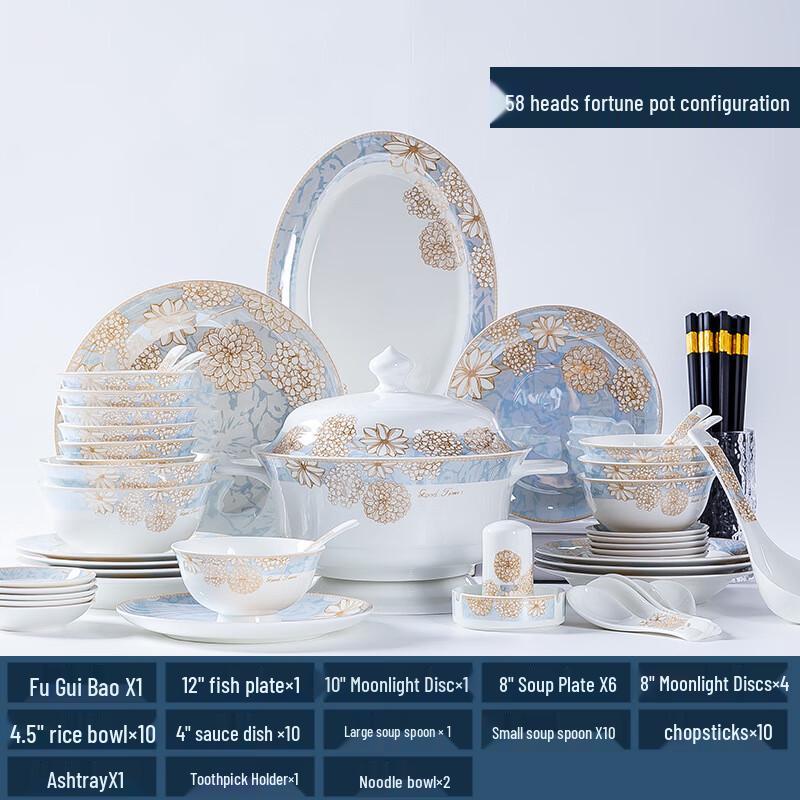 Jingdezhen 28 darabos skandináv kerámia étkészlet