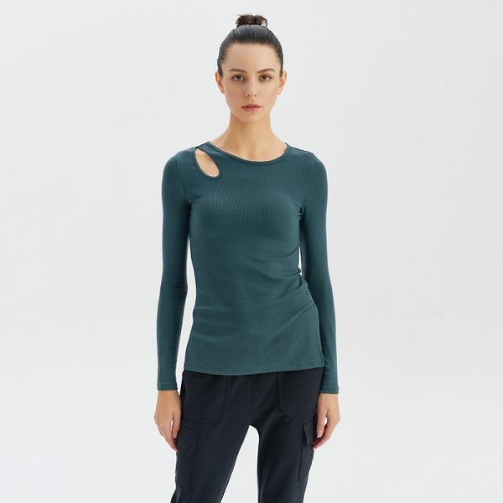 Huit Long Sleeve Tee Holeline Slit Htwtl3k07t