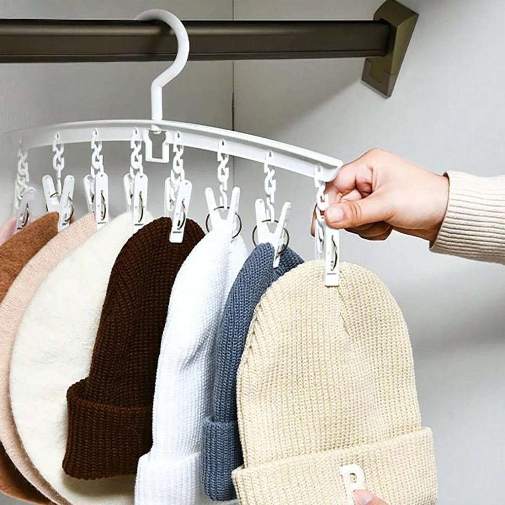 1/2/4pcs-8 clip hangers, hat leggings storage rack, durable sock drying rack, suitable for household storage rack