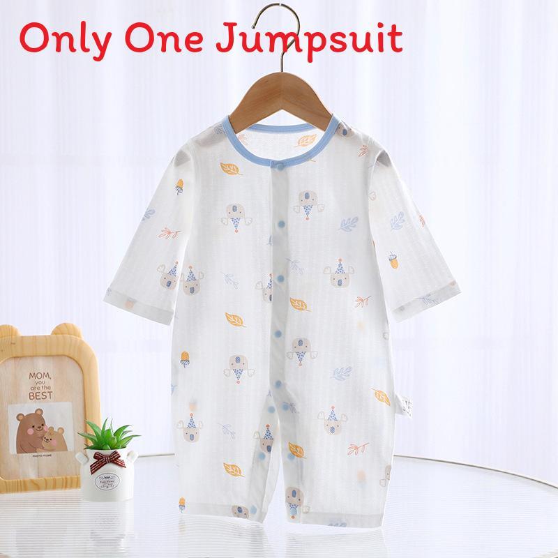 Baby Cotton Romper With Long Sleeves For Newborns Summer Safe Skinfriendly