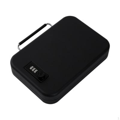 Portable Steel Box, Combination Lock, Mini Security Case for Car, Home, Travel
