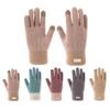 Autumn Winter Warm Knitted Gloves Fashion Men Women Outdoor Cycling Driving Gloves Touch Screen Short Mittens All Finger Gloves