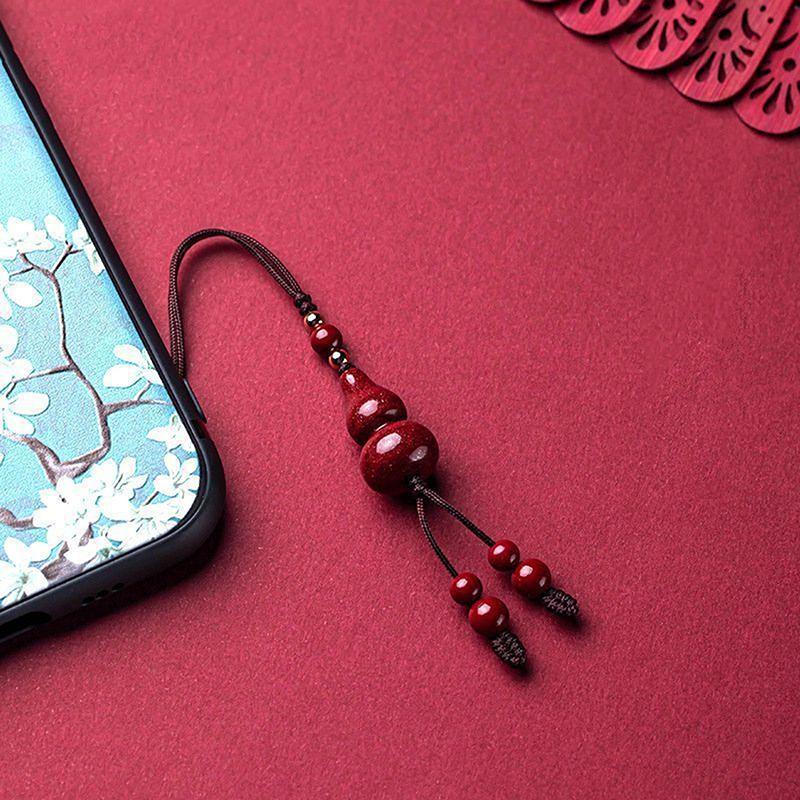 DIY Dekorace Ručně vyráběná čínská cinabaritová tykev Klíčenka na tašky Mobilní telefony Unisex přívěsek Dárek