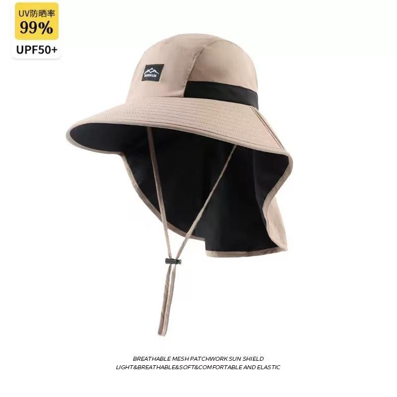 

Sun hat Outdoor mountaineering hats Sun protection fishing hat bucket hat Neck protection UV protection men s models хакі