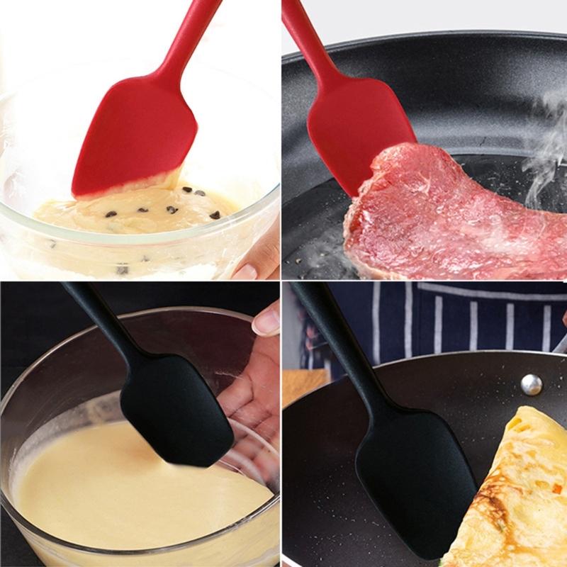 Set of 3 Small Spatulas Heat Resistant Rubber Kitchen Utensils Spatulas Functional Baking Scrapers for Cooking Baking