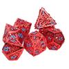 7 Stück Messing Hohlwürfel Party Brettspiel Lustige Helle Farbe Polyedrische Würfel für Rollenspiel