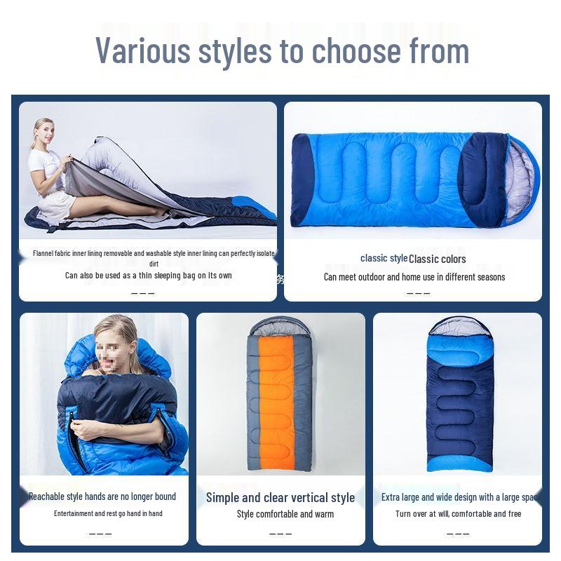 Vier-Jahreszeiten-Schlafsack für Erwachsene: Verdickt für Wärme, perfekt für Camping, Büro oder den Heimgebrauch